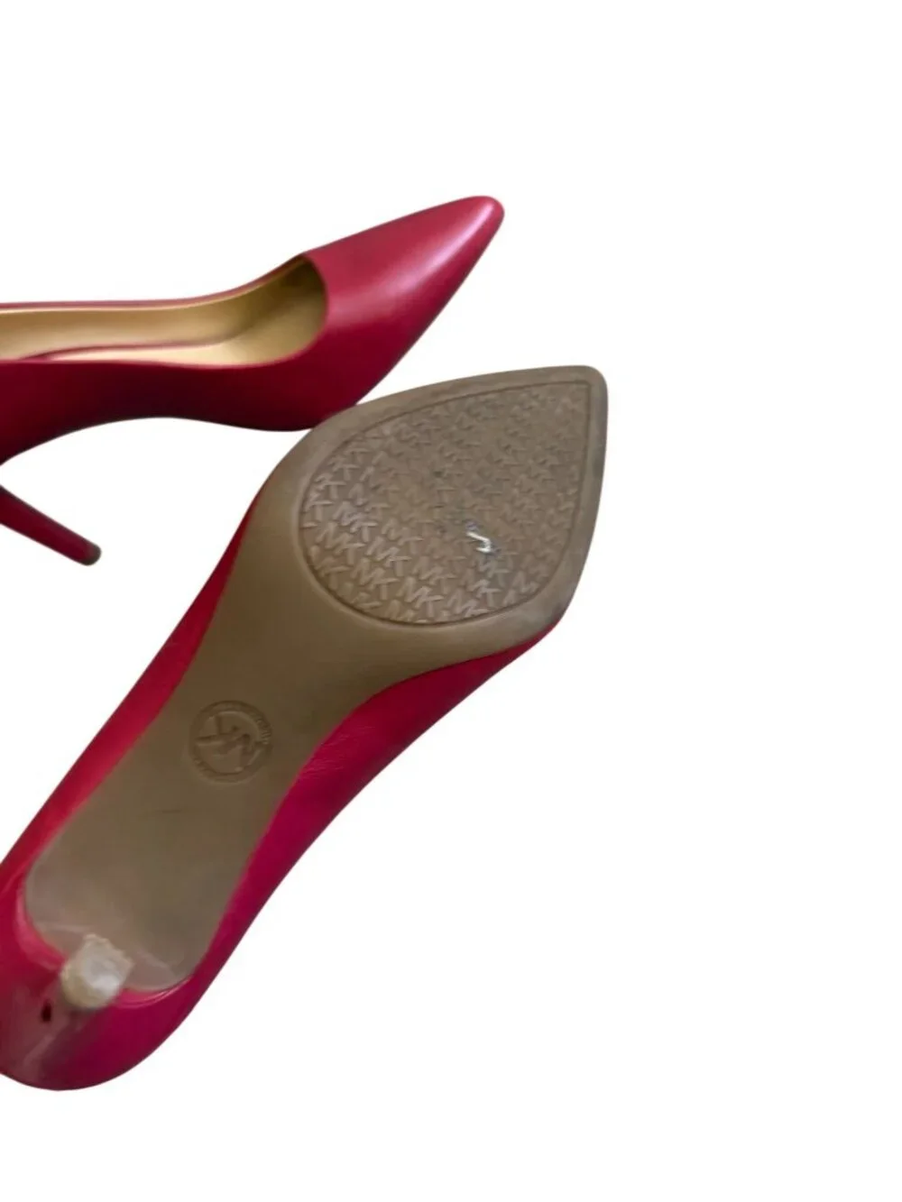 MICHAEL KORS Red Leather Heels Size 7.5 Womens